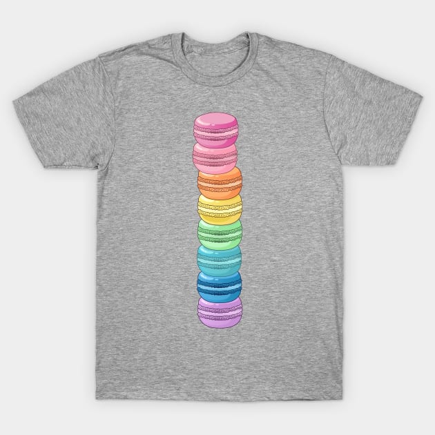 Rainbow Macaron Stack T-Shirt by BF Patterns